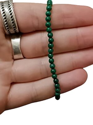 4mm Crystal bead bracelets · Malachite