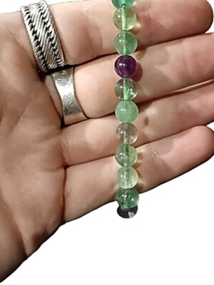 8mm Crystal bead bracelets · Mixed fluorite