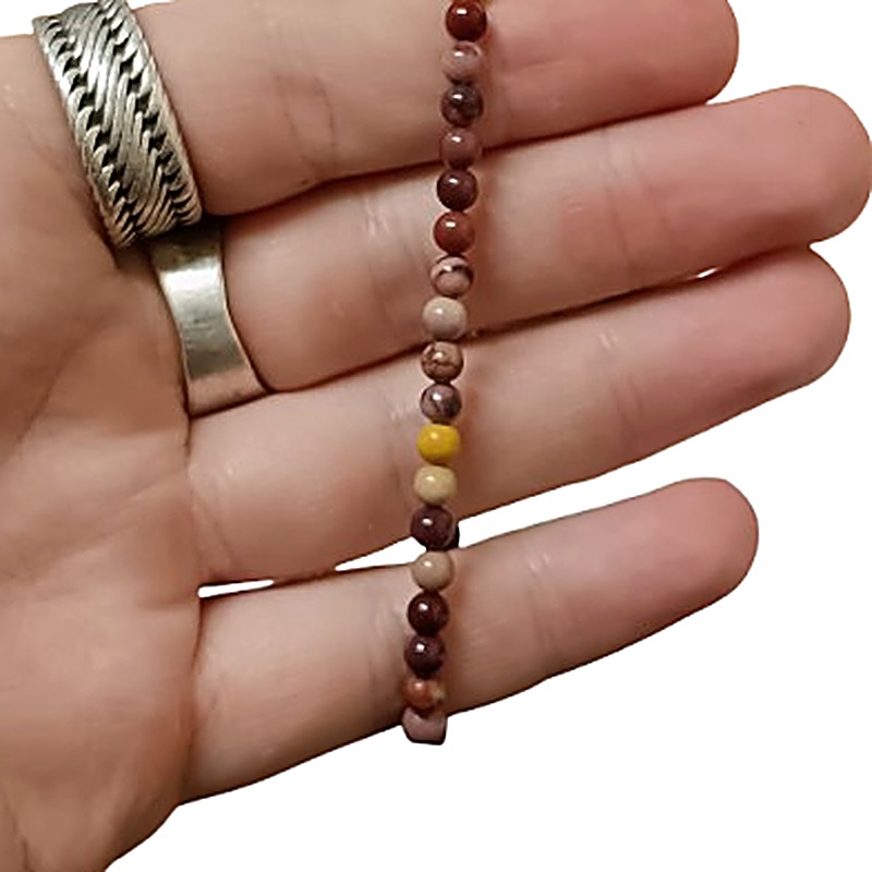 Mookaite 4mm bead bracelet