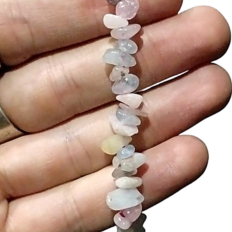 Morganite chip bracelet