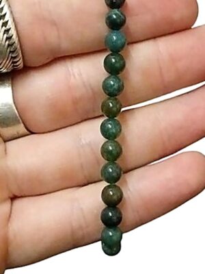 6mm Crystal bead bracelets · Moss agate
