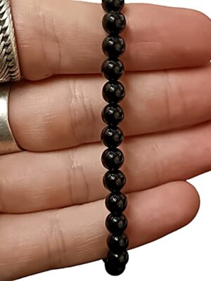 6mm Crystal bead bracelets · Obsidian