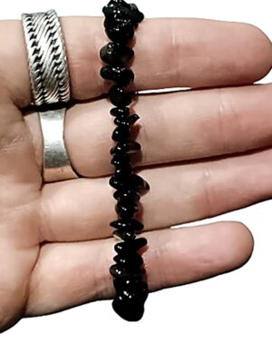 Crystal chip bracelets · Obsidian