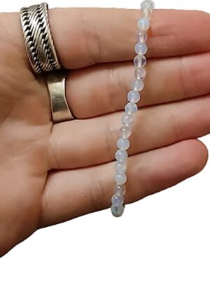 4mm Crystal bead bracelets · Opalite