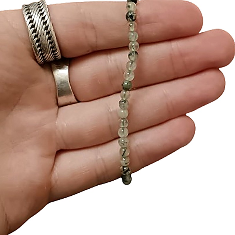 Prehnite 4mm bead bracelet