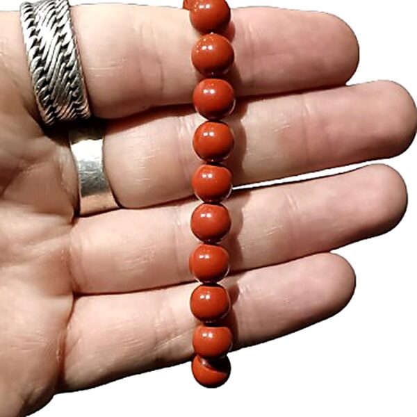 Red Jasper 8mm bead bracelet