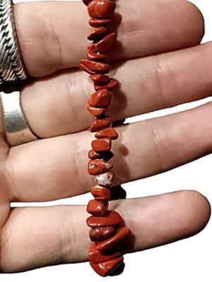 Crystal chip bracelets · Red Jasper