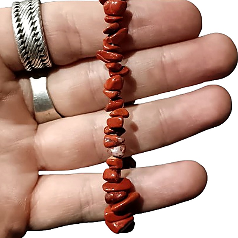 Red Jasper chip bracelet