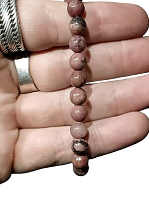 8mm Crystal bead bracelets · Rhodonite