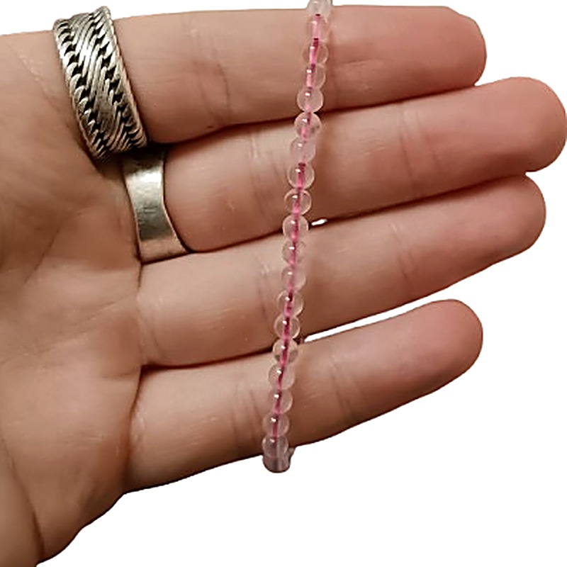 Rose Quartz 4mm bead bracelet