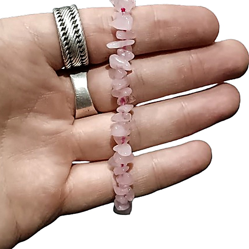 Rose Quartz chip bracelet