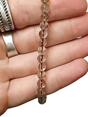 6mm Crystal bead bracelets · Smoky quartz