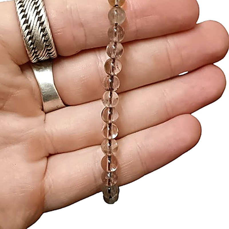 Smoky Quartz 6mm bead bracelet