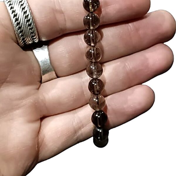 Smoky Quartz 8mm bead bracelet