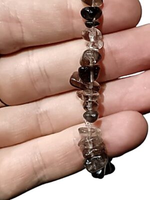 Crystal chip bracelets · Smoky quartz