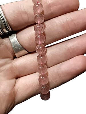 8mm Crystal bead bracelets · Red strawberry quartz