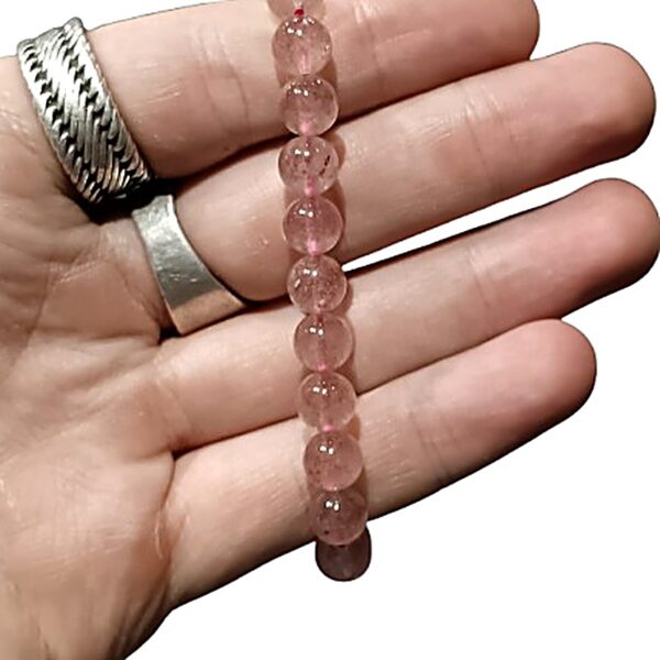 Red Strawberry Quartz 8mm bead bracelet
