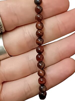 6mm Crystal bead bracelets · Tiger's eye (Brownred)