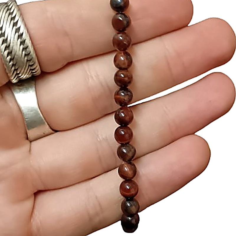 Tiger's Eye (Brownred) 6mm bead bracelet