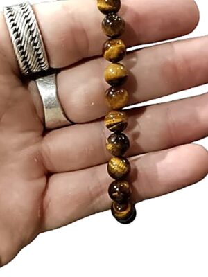 8mm Crystal bead bracelets · Tiger's eye (gold)