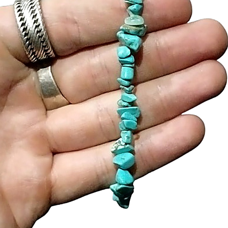 Turquoise chip bracelet