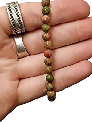 6mm Crystal bead bracelets · Unakite