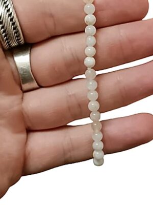 4mm Crystal bead bracelets · White moonstone
