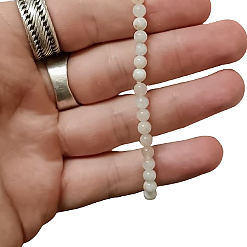 White Moonstone 4mm bead bracelet