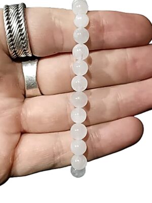 8mm Crystal bead bracelets · White moonstone