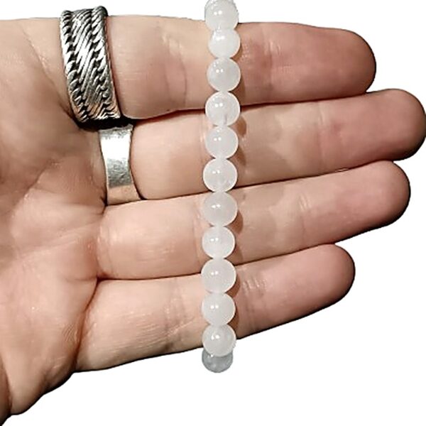 White Moonstone 8mm bead bracelet