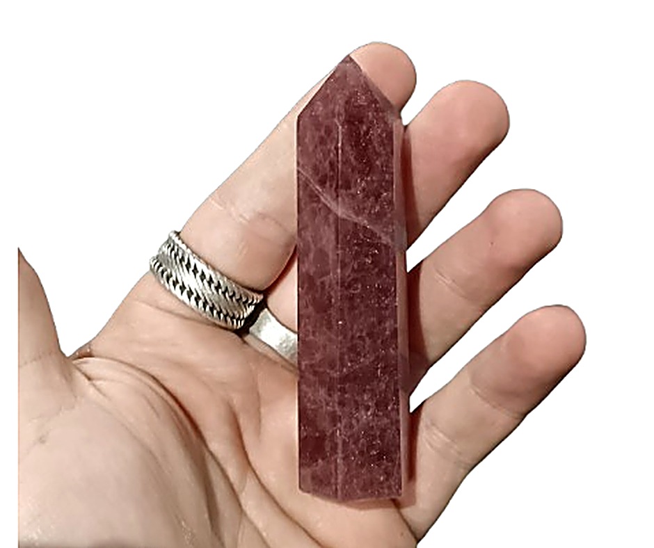 70g Small crystal towers · Strawberry Quartz