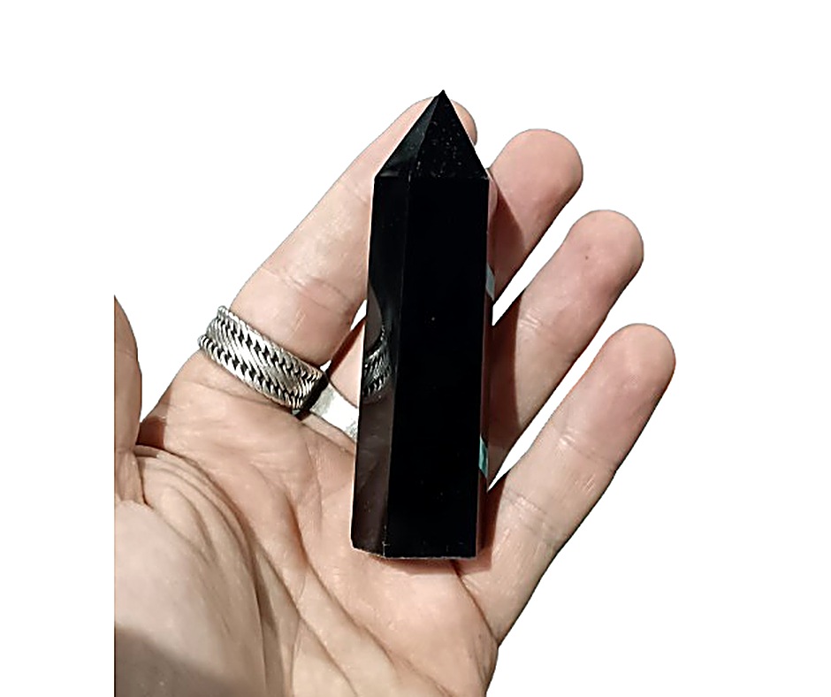 70g Small crystal towers · Obsidian