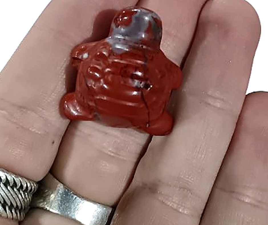 Mini Crystal Turtle · Red Jasper
