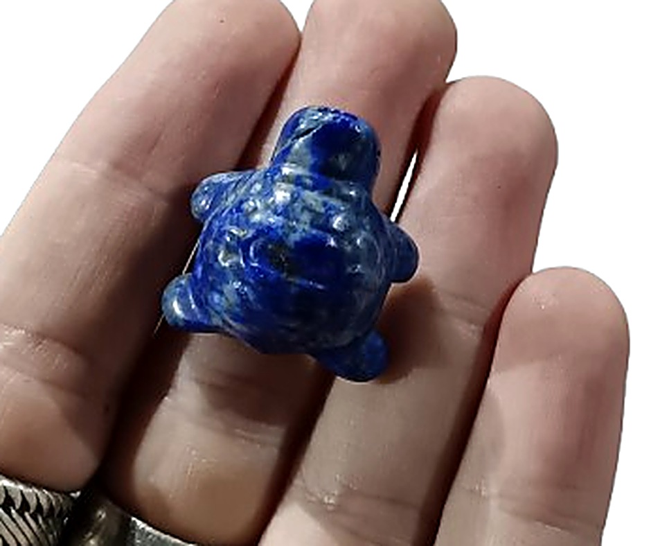 Mini Crystal Turtle · Lapis lazuli