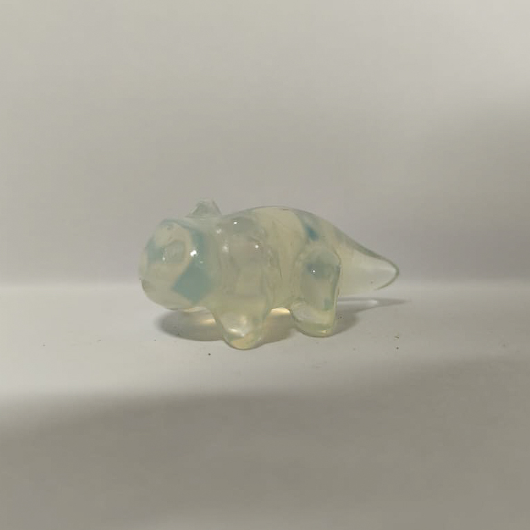 Mini Axolotl Crystal Carving · Opalite