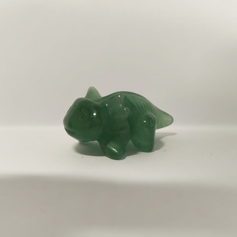 Mini Axolotl Crystal Carving · Aventurine