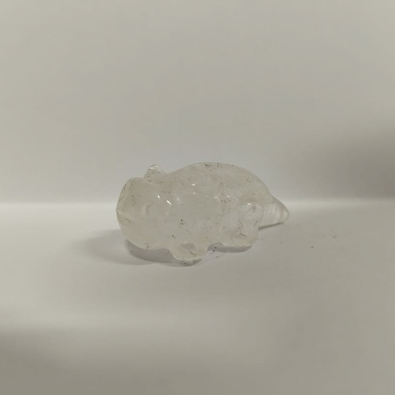 Mini Axolotl Crystal Carving · Clear quartz