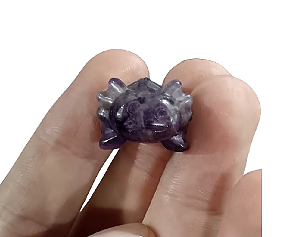 Mini Axolotl Crystal Carving