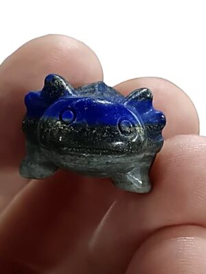 Mini Axolotl Crystal Carving · Lapis lazuli