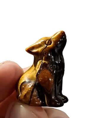 Mini Howling Crystal Wolf · Tiger's eye