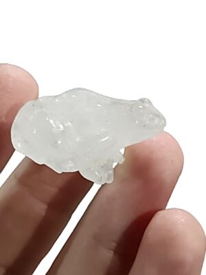 Mini Crystal Frog Carving · Clear quartz