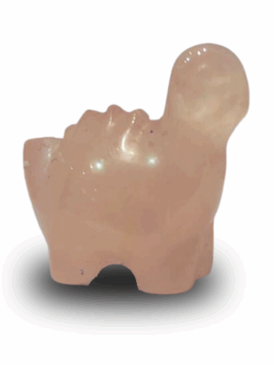 Mini Crystal Dinosaur · Rose quartz
