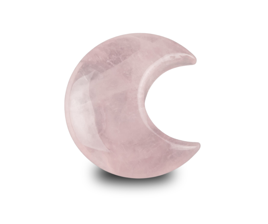 Mini Crystal Moon · Rose Quartz
