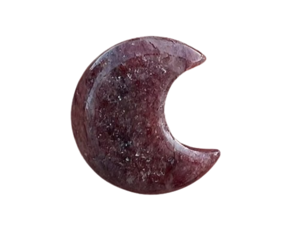 Mini Crystal Moon · Strawberry Quartz