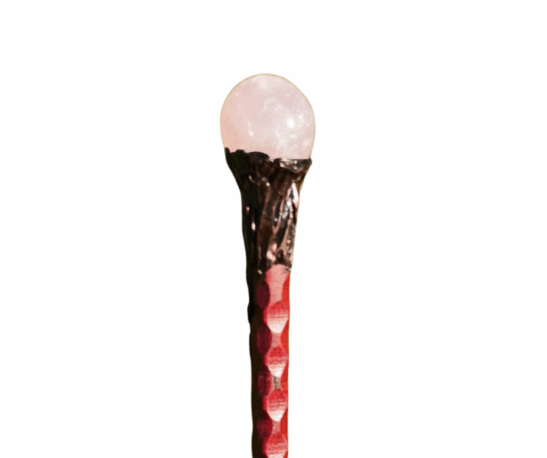 Crystal Tumblestone Wand · Rose quartz