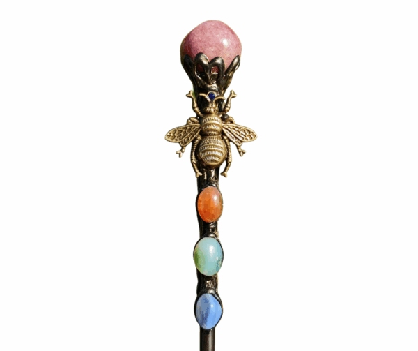 Bee Crystal Wand · Strawberry Quartz