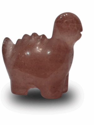 Mini Crystal Dinosaur · Strawberry Quartz