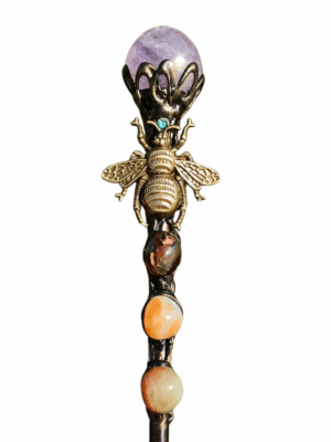 Bee Crystal Wand · Amethyst