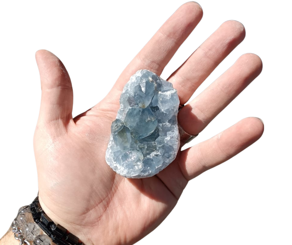 Blue Celestite Cluster (A Grade) · 50-150g celestite