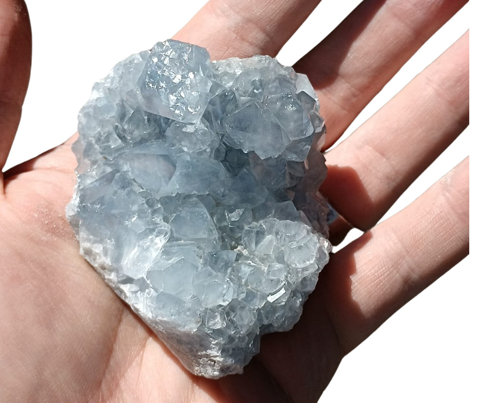 Blue Celestite Cluster (A Grade) · 220-360g celestite